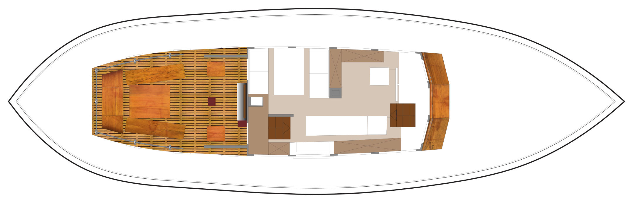 PASSAT I - Salon und Oberdeck