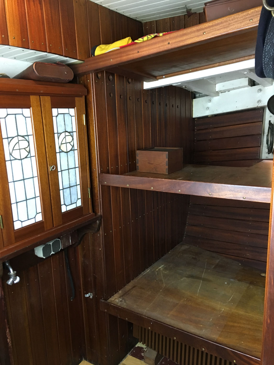 PASSAT I - Segelkammer aus Sicht der Kajüte